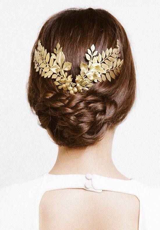 Penteado de noiva - folhas de "ouro" - 8