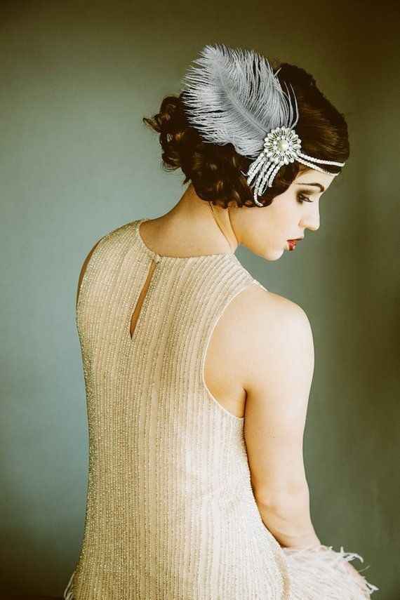 Penteado de noivas - penas - 2