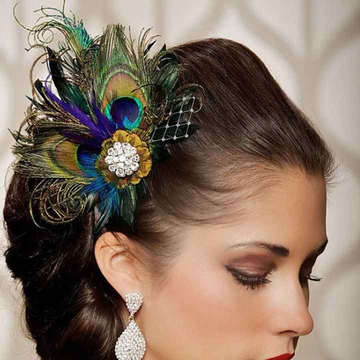 Penteado de noivas - penas - 8
