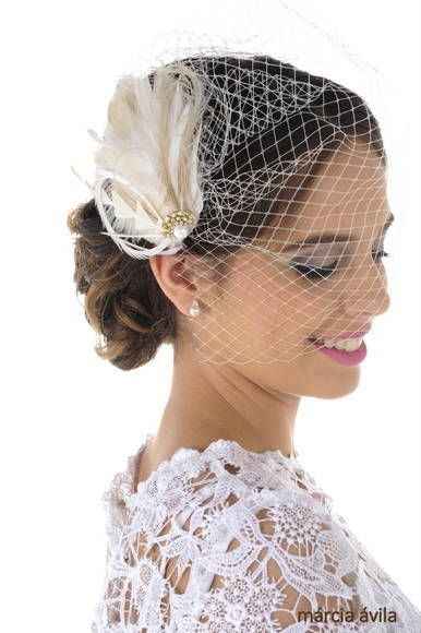 Penteado de noivas - penas - 9