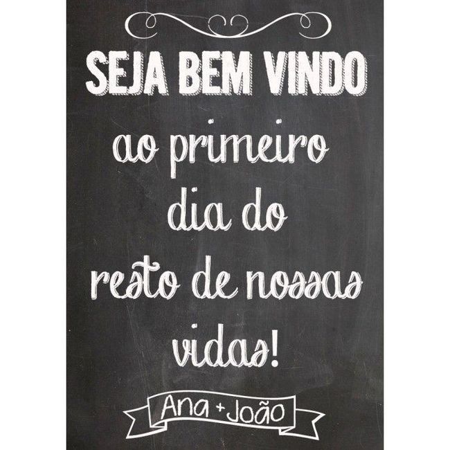 o que dizer na placa de Boas Vindas - 3