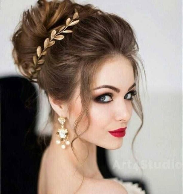 Penteado de noiva - folhas de "ouro" - 2