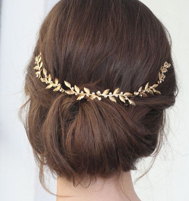 Penteado de noiva - folhas de "ouro" - 6