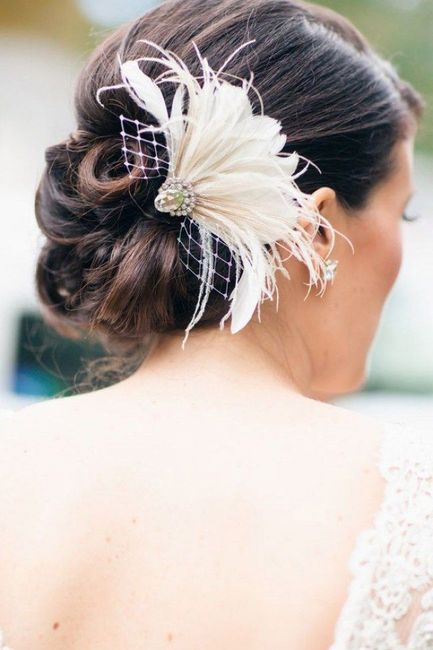 Penteado de noivas - penas - 3