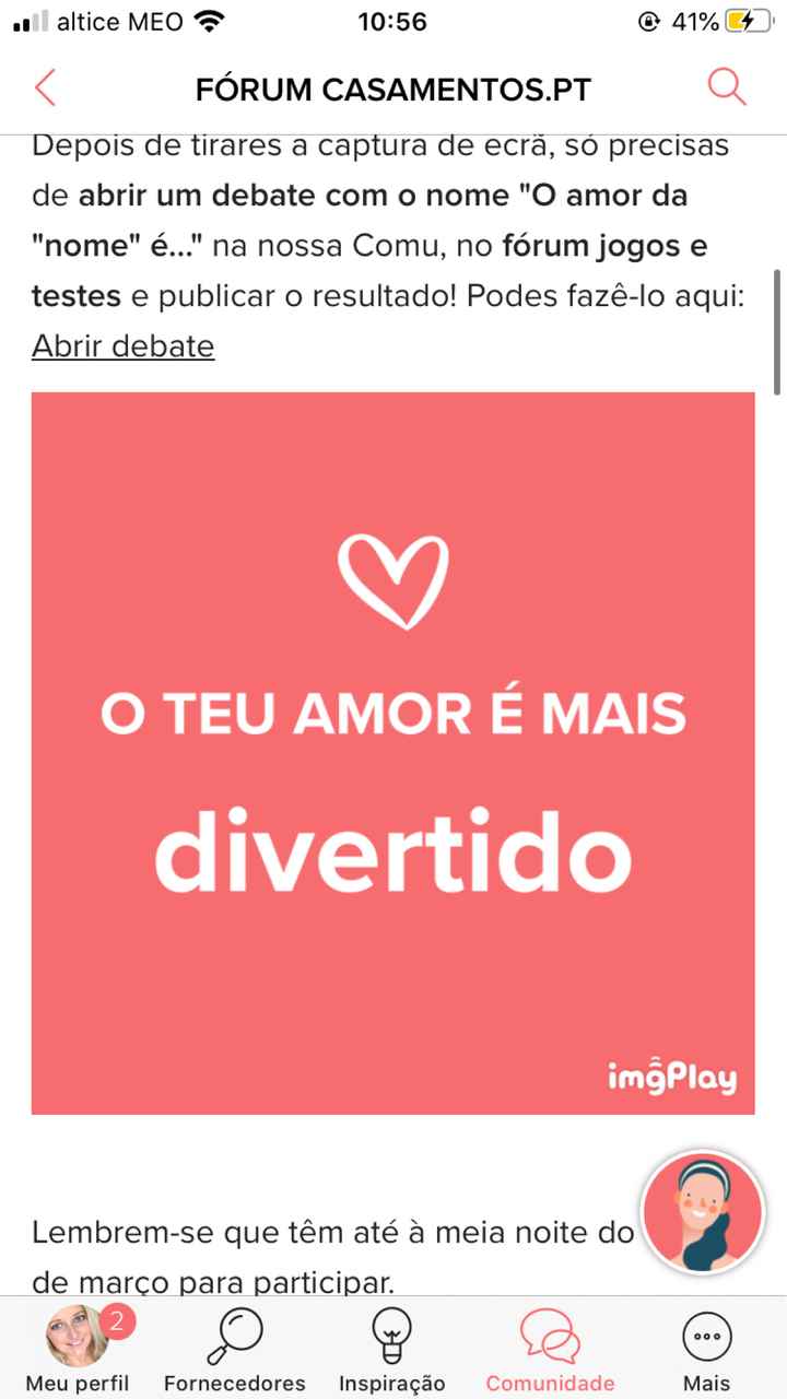 o amor da Denise é .... - 1