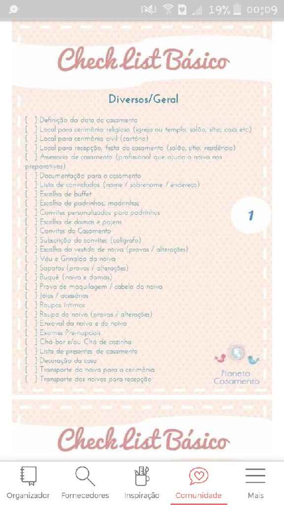 Checklist - 1