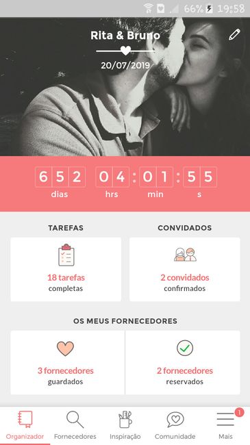 💜 Quanto tempo falta para o teu grande dia?