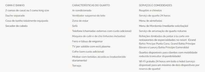 Comodidades suite Ambar