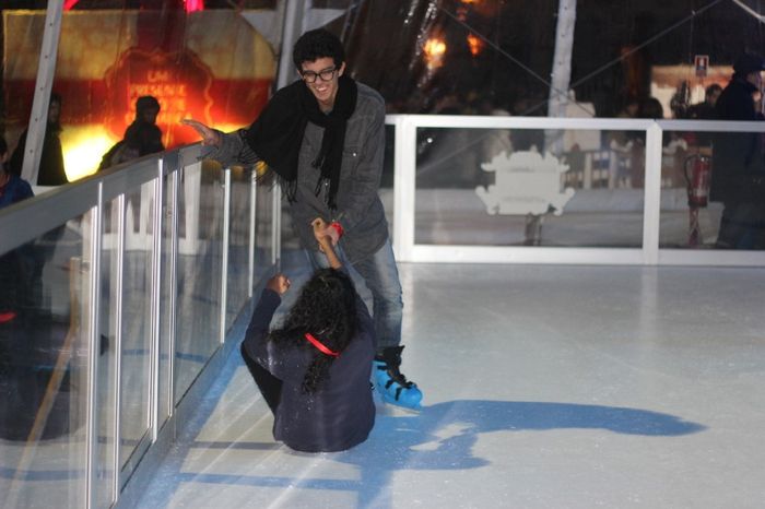 A 1ª vez que patinámos no gelo juntos