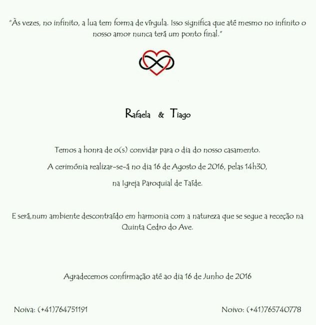 Frases para convites - 1