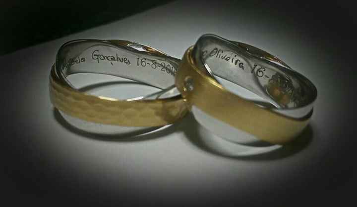 As nossas aliancas prontinhas e wow - 3