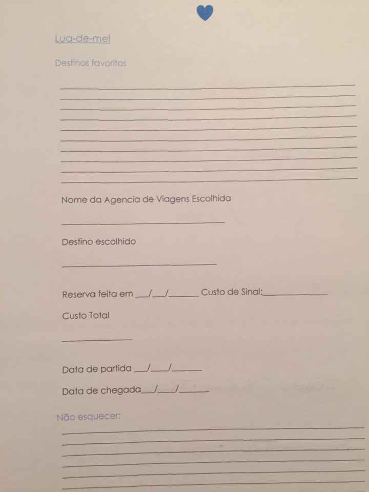 Agenda da noiva - 15
