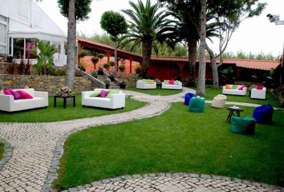 O jardim durante o dia