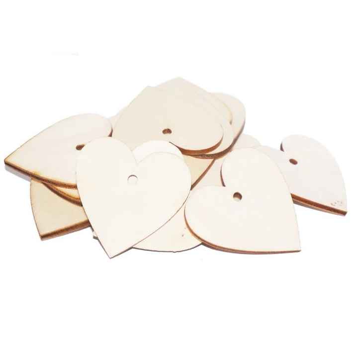 Mini corações madeira - 1
