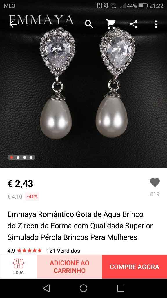 Brincos de noiva - 1