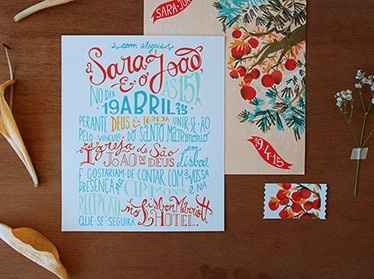Sara Infante wedding invitation