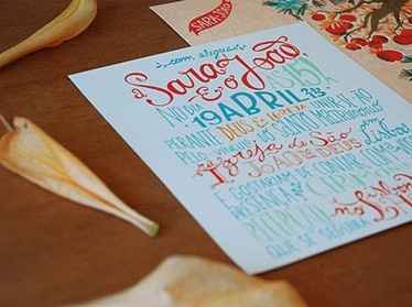 Sara Infante wedding invitation