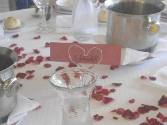 Marcador de mesa dos noivos