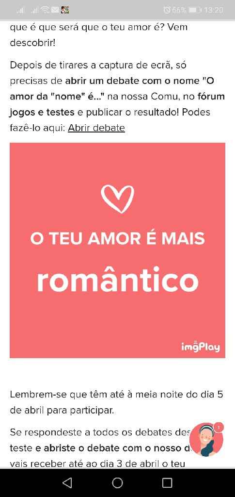 o amor da Cláudia é romântico - 1