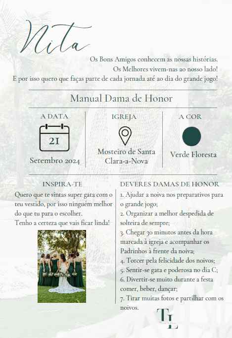Pedido às Damas de Honor - 1