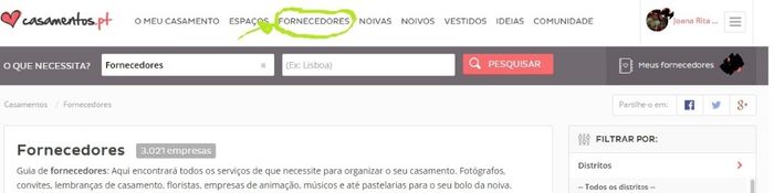 Separador fornecedores