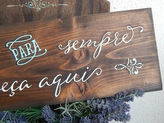 Placa felizes para sempre