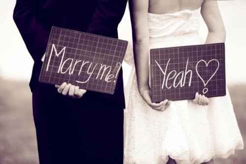 Marry me? Yeah