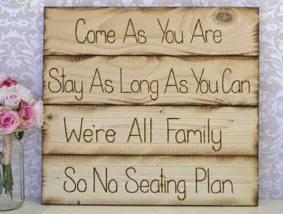 No seating plan
