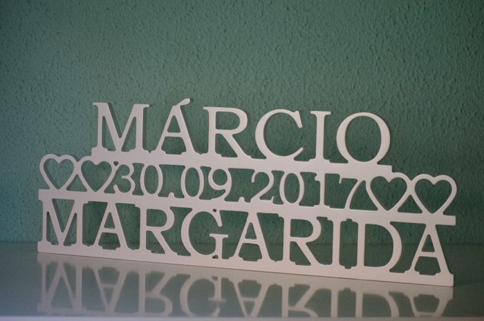 Decoração para mesa dos noivos