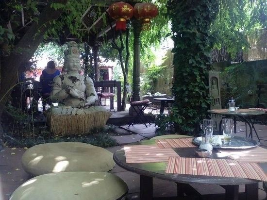 Tenda vista de perto