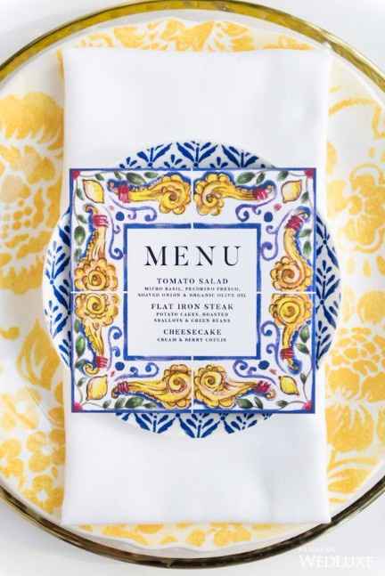 Menu azulejo português
