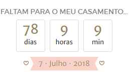 Dias para o casamento