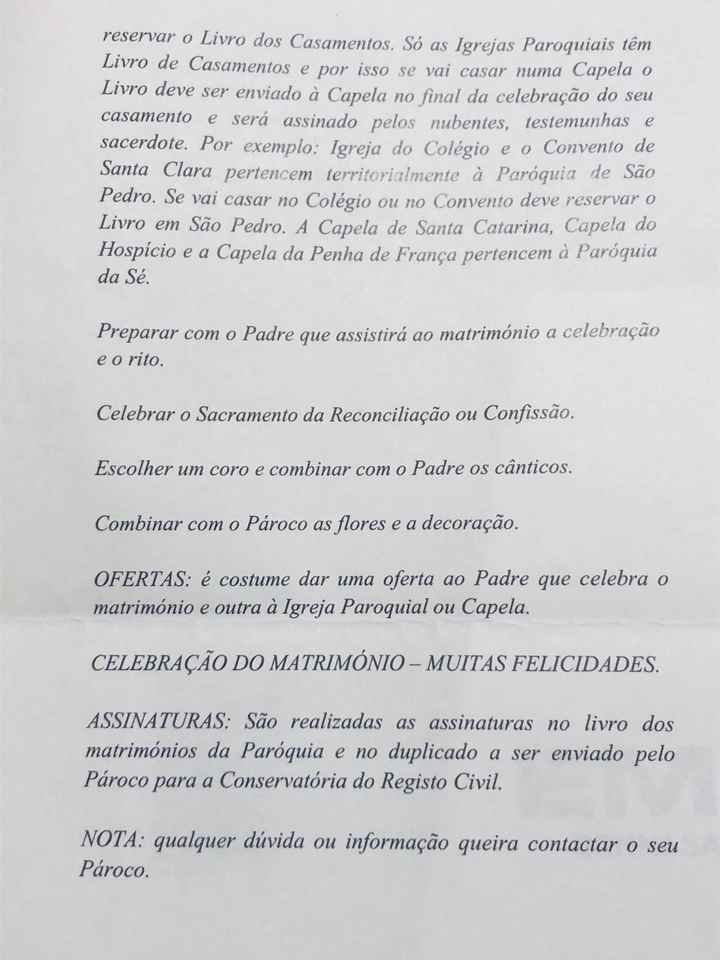 Trâmites para Cerimónia Religiosa - 4