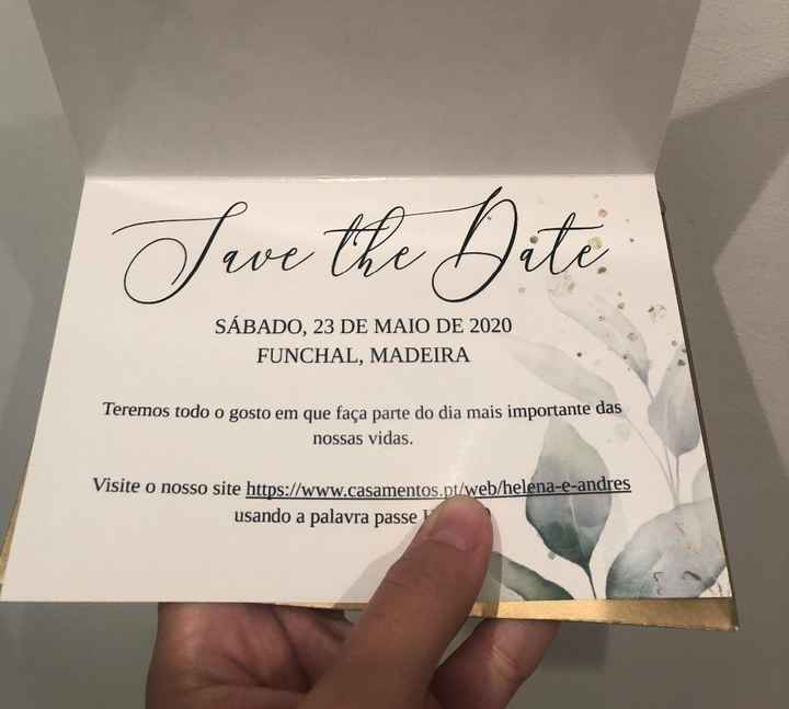 Mensagem com as cores do nosso casamento