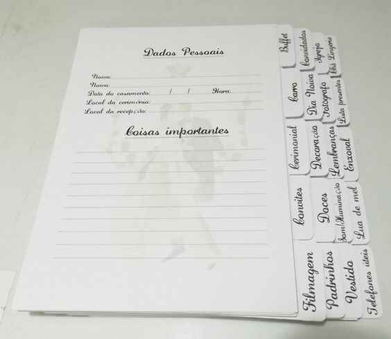 Manualidades (56): Agenda da Noiva – para organizar o vosso casamento (e o vosso orçamento) - 2