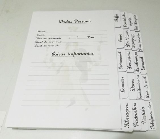 Manualidades (56): Agenda da Noiva – para organizar o vosso casamento (e o vosso orçamento) - 2