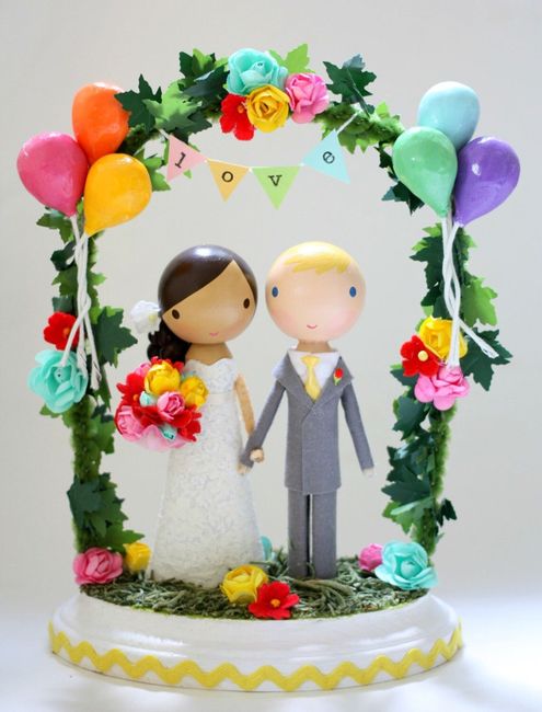 Cake topper noivos madeira - 3