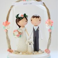 Cake topper noivos madeira - 2
