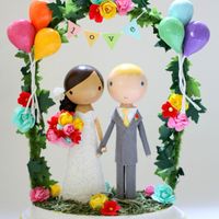 Cake topper noivos madeira - 3