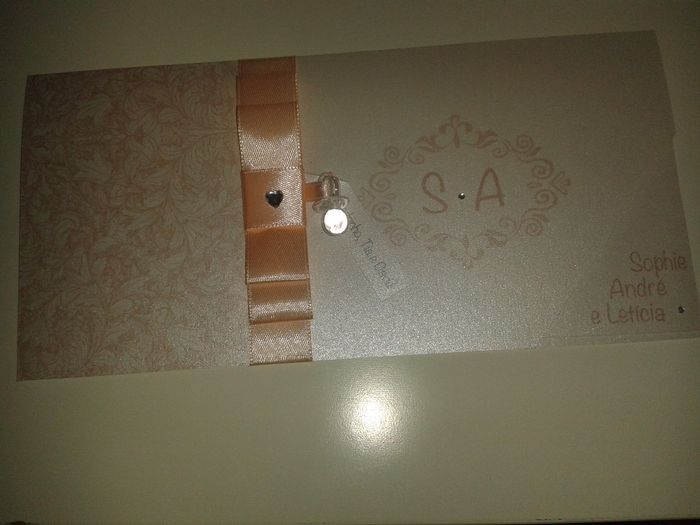 O nosso convite de casamento e batizado