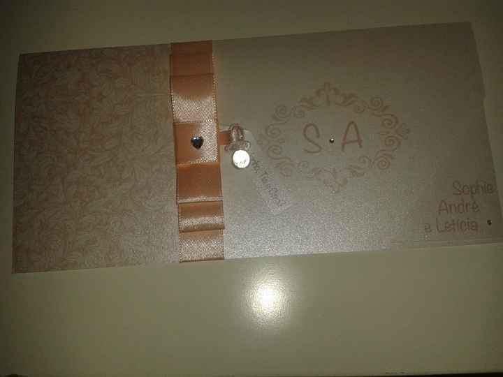 O nosso convite de casamento e batizado
