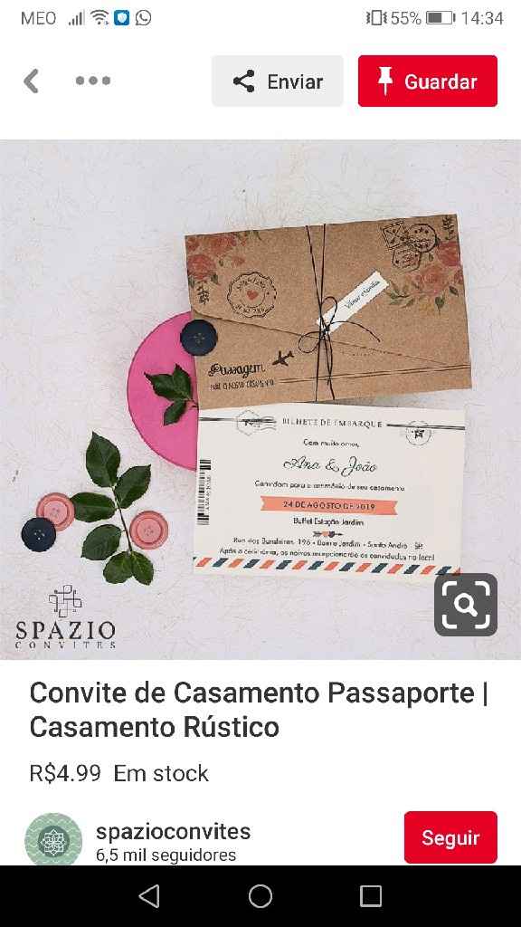 Convites passaporte - 2