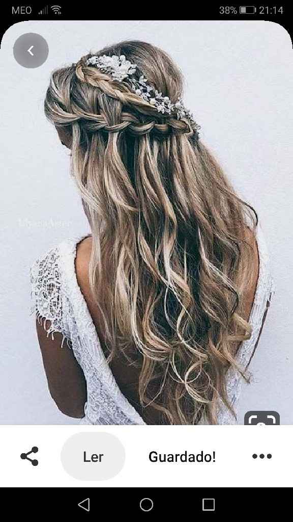 Penteado semi solto 😊 - 1
