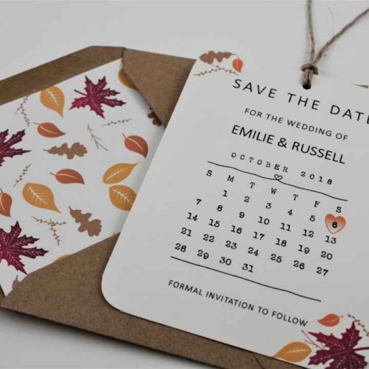 Inspirações para noivas de Outono - Save the Date - 3