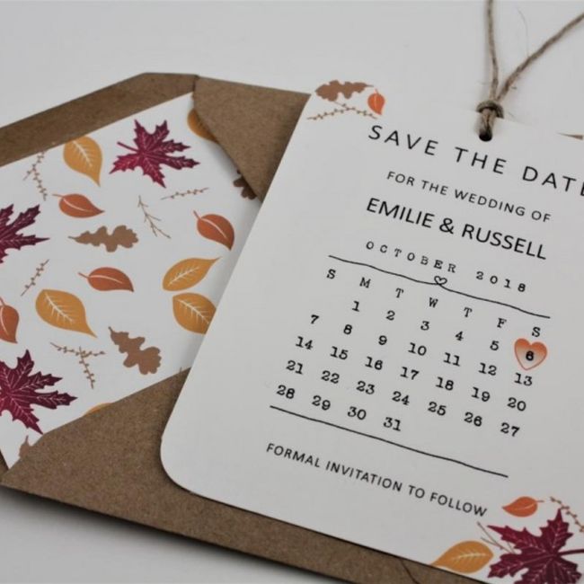 Inspirações para noivas de Outono - Save the Date - 3