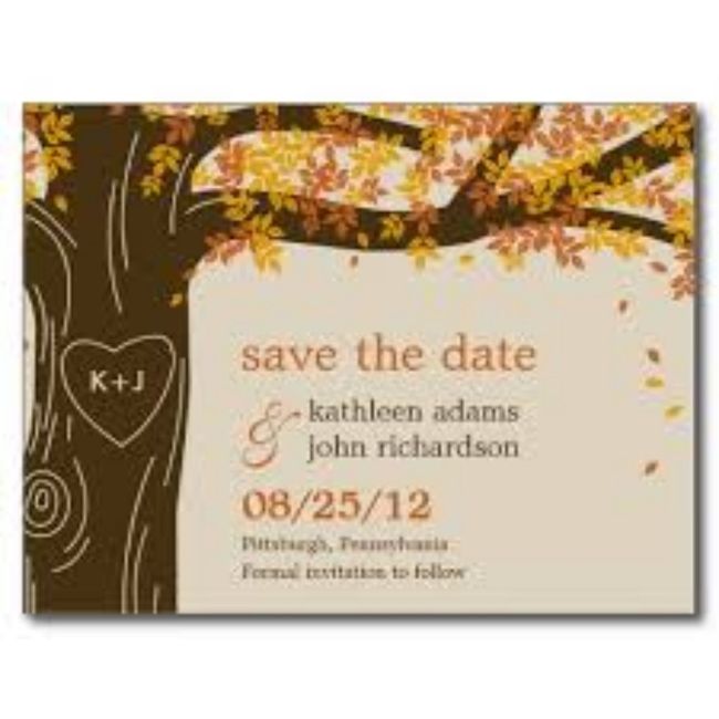 Inspirações para noivas de Outono - Save the Date - 4