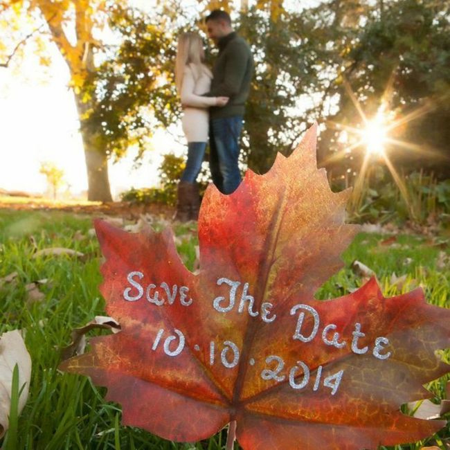 Inspirações para noivas de Outono - Save the Date - 6