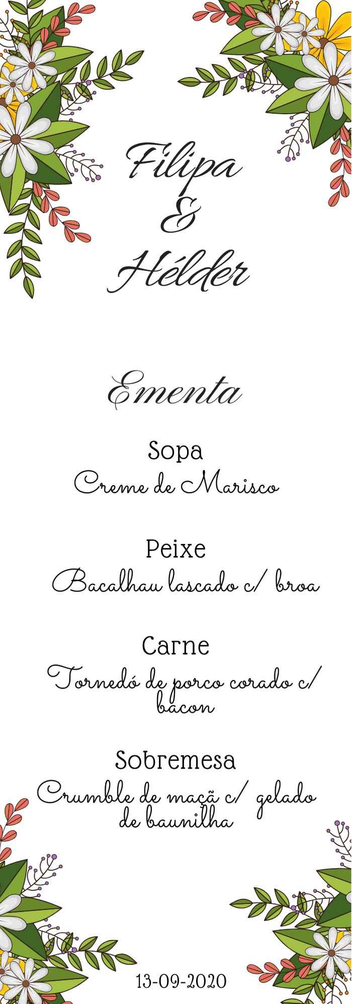 Manualidades - Ementas - 1