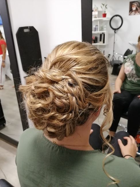 Prova do penteado. - 2