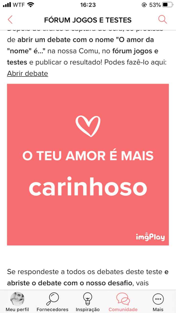 “ o amor da “nome” é...” - 1